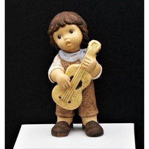 Vintage Goebel Figurine, Nina Marcos, Limpke, Boy Figurine Playing Guitar